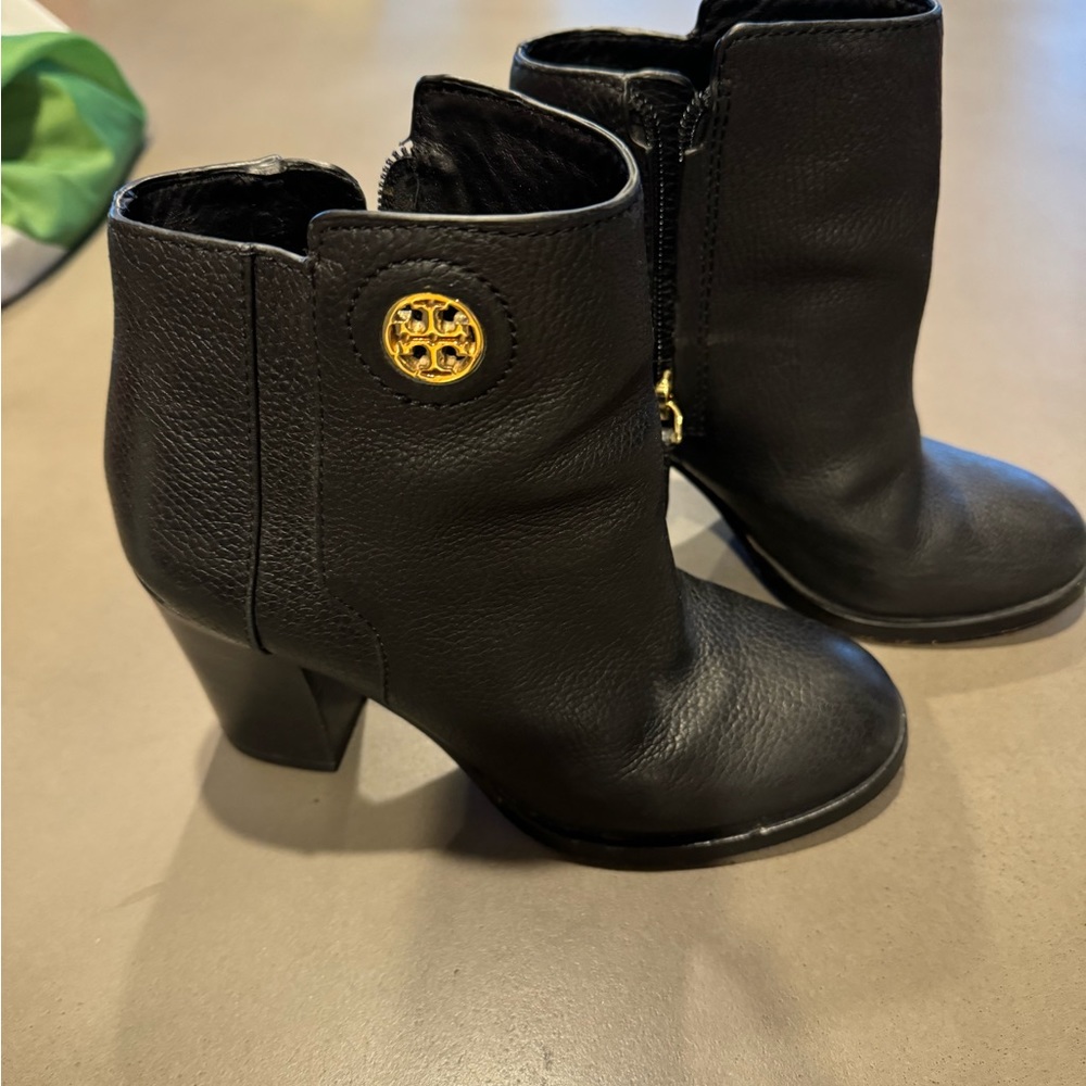 Black Tory Burch Ankle Boots.